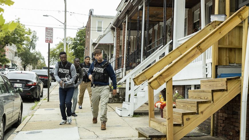 Les acteurs Jon Bernthal et Rob Brown dans "We own this city"