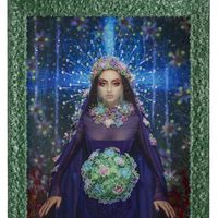 La Madone du Corona (Clara Benador), 2020 Ink-jet photograph printed on canvas and painted 151,5 x 116cm (framed) Unique
