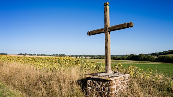 Croix dans un champ, Indre et Loire - Cyrille Gibot