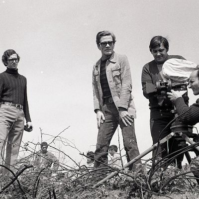 L'écrivain et réalisateur italien Pier Paolo Pasolini en Italie, le 22 avril 1971.