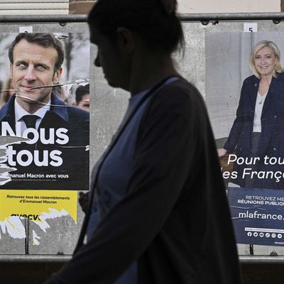 Fin de la campagne présidentielle : il n'en reste que deux. Mulhouse (Haut-Rhin) le 21 avril 2022