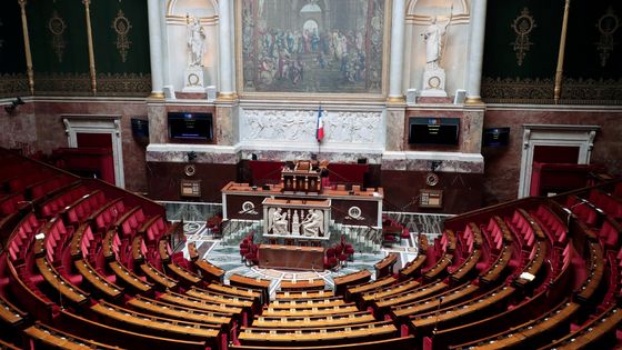 Photo de l’hémicycle de l’Assemblée Nationale prise le 19 mai 2020 à Paris. ©AFP - CHRISTOPHE PETIT TESSON