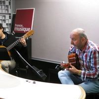 France Musique, studio 762 ... Sébastien Llinarès, guitariste, producteur & Frédéric Loiseau, guitariste, compositeur (g. à d.)