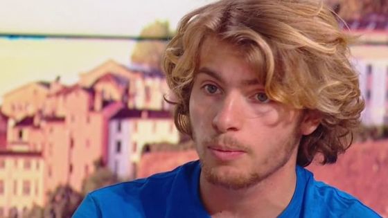 Arthur Germain, nageur professionnel et fils d'Anne Hidalgo le 26/04/22. - Capture d'écran rmc.bfmtv