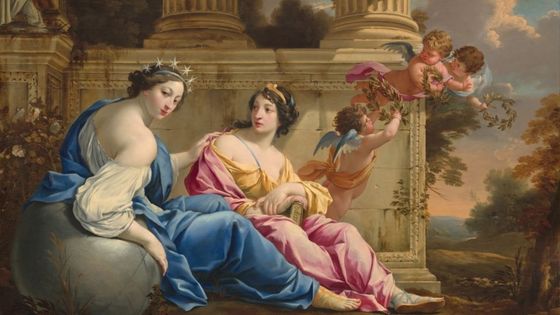 Simon Vouet: Les Muses Uranie et Calliope (vers 1634), détail ©Getty - Sepia Times