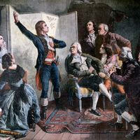 Rouget de Lisle chante La Marseillaise dans le salon du maire Dietrich. Isidor Pills (1849) Musée de l'Histoire de France, château de Versailles).