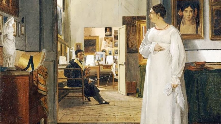 L'Atelier d'Ingres à Rome,1818