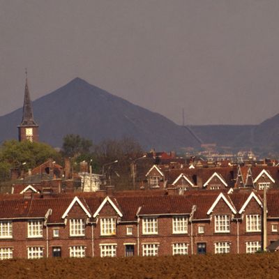 La cité ouvrière d'une ville minière de la région de Lens, dans le Nord, circa 1990, France.