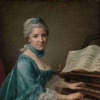 Portrait de Justine Favart par Francois Hubert Drouais