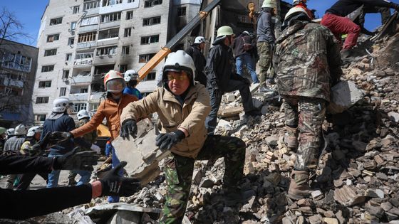 Des bâtiments détruits à Borodianka, en Ukraine ©AFP