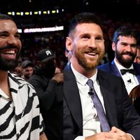 Drake (Cole Burston) ©Getty / Lionel Messi et Cristiano Ronaldo (Harold Cunningham) ©Getty