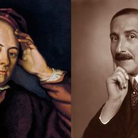 Georg Friedrich Handel peint par Philippe Mercier / Stefan Zweig photographié en 1925.