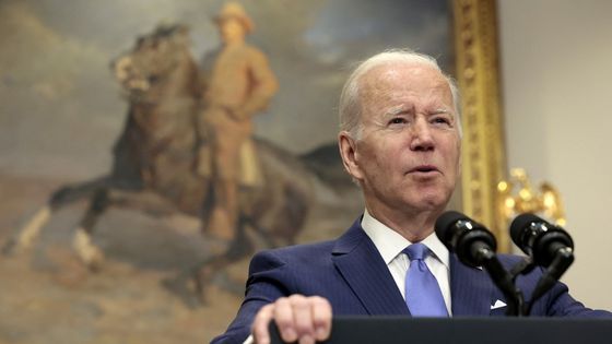 Le président américain Joe Biden, à la Maison-Blanche, le 28 avril 2022. ©AFP - Anna Moneymaker / Getty Images via AFP