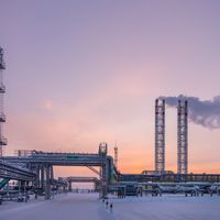 Production de gaz en Russie.