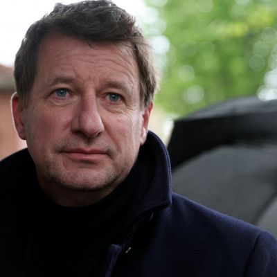 Le candidat d'Europe Ecologie-Les Verts à l'élection présidentielle, Yannick Jadot, à Ivry-sur-Seine (Val-de-Marne) le 31 mars 2022