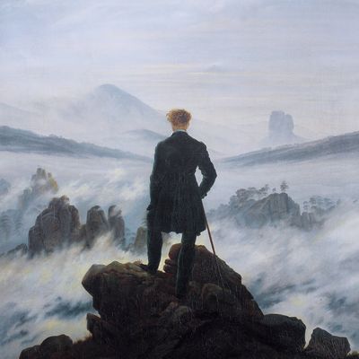 "Le Voyageur contemplant une mer de nuages" de Caspar David Friedrich, 1818