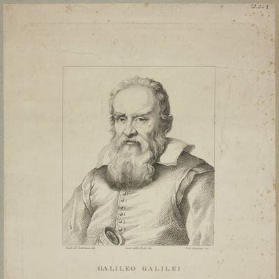 Portrait de Galilée (Galileo Galilei 1564-1642) par Carlo della Porta.