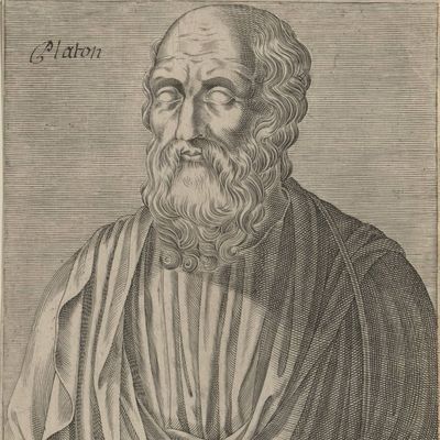 Portrait du philosophe grec Platon, par André Thévet, en 1584.