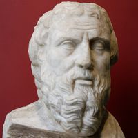 Copie d'un portrait posthume d'Hérodote datant du ive siècle avant J.C. Palais Massimo des Thermes