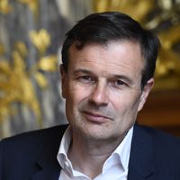 Le directeur de la Philharmonie de Paris, Olivier Mantei, 20 avril 2017 à l'Opéra Comique de Paris