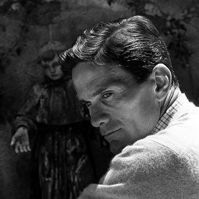 Portrait de l'écrivain, poète, journaliste, scénariste et réalisateur Pier Paolo Pasolini