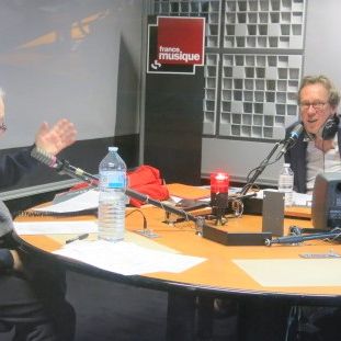 France Musique, studio 361 ... Serge Elhaïk & Benoît Duteurtre (g. à d.)
