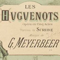 Couverture de la première édition des Huguenits de Giacomo Meyerbeer