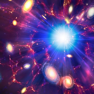 Illustration de la théorie du Big Bang.