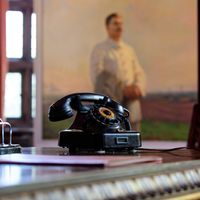 Le téléphone de Staline dans une exposition sur la Conférence de Postdam en 2020