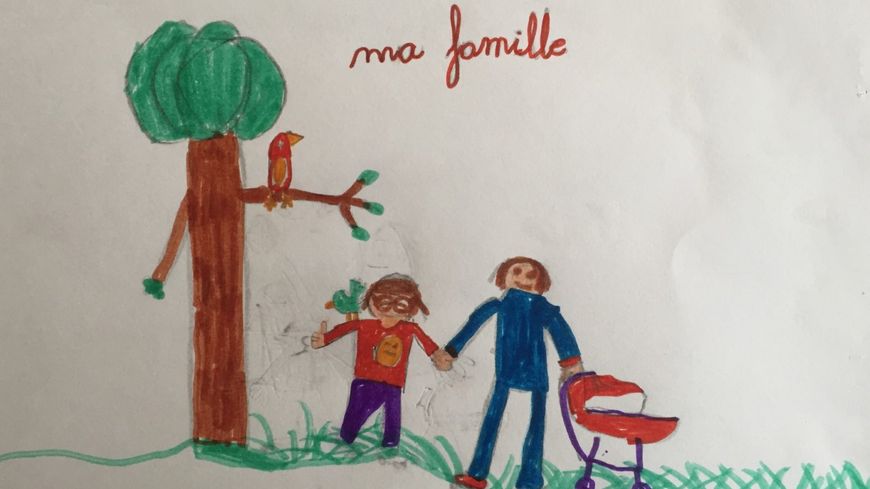 Le dessin de Raphaël : "Ma famille"