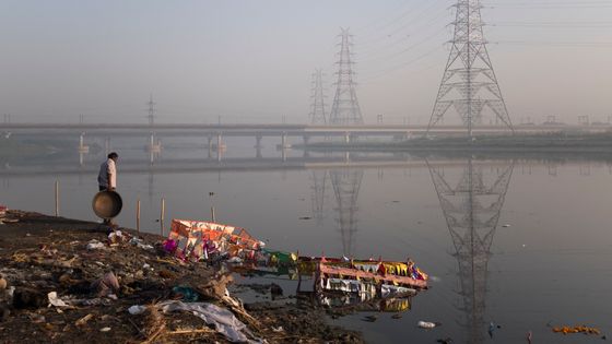 Les rives de la rivière Yamuna, à New Delhi, en Inde, le 7 avril 2022. - Xavier GALIANA