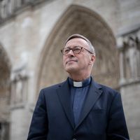 Monseigneur Patrick Chauvet, recteur-archiprêtre de la cathédrale Notre-Dame de Paris, en juin 2019.