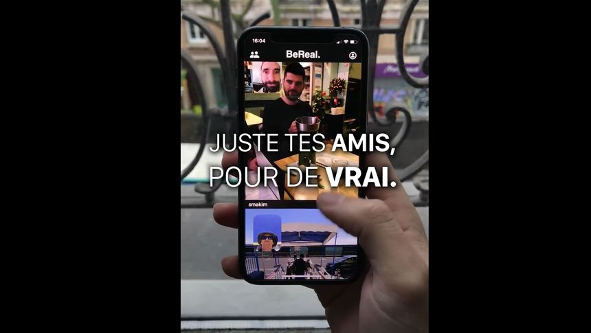 Be Real : capture écran de l'application Be Real