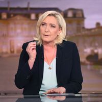 Photo de Marine Le Pen prise le 12 avril 2022.