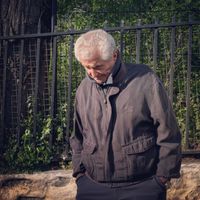 Claude Lelouch, réalisateur français, à Montmartre, le 25 avril 2022