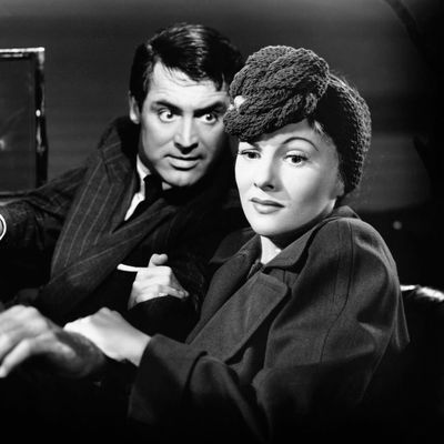Cary Grant et Joan Fontaine sur le tournage de "Suspicion" en 1941