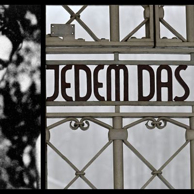 Robert Desnos et l'entrée de camp de Buchenwald