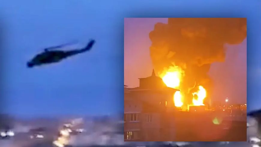 Images extraites d'une vidéo tournée par un résident de Belgorod dans la nuit du 31 mars