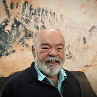 Henri Cosquer dans la Grotte Cosquer en 2019.