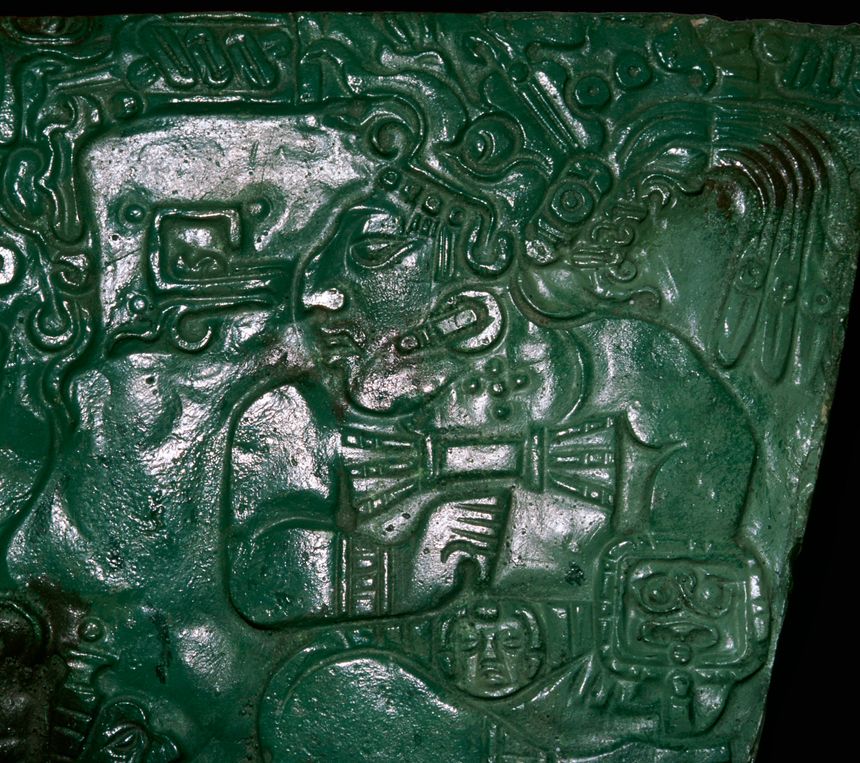 Un jade maya. Collection British Museum.