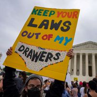 L'avortement menacé aux Etats-Unis. Ici manifestation devant la Cour suprême à Washington