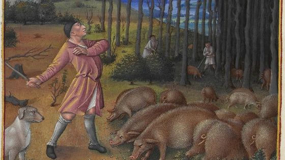 "Les Très Riches Heures du duc de Berry" ("Novembre", folio 11), ca. 1440