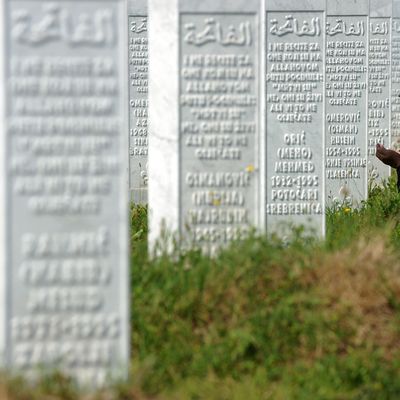 Le cimetière commémoratif de Potocari, près de Srebrenica, le 11 juillet 2010.