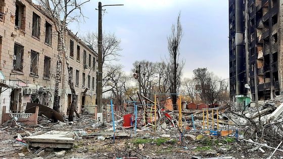 À la périphérie de Kiev, les ruines de Borodianka après le départ des troupes russes.