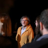Le cinéaste et musicien Emir Kusturica, lors du Festival Kustendorf 2022, dédié aux jeunes réalisateurs.