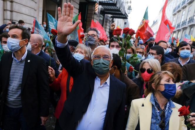 Le premier ministre portugais Antonio Costa, à Lisbonne, le 28 janvier 2022