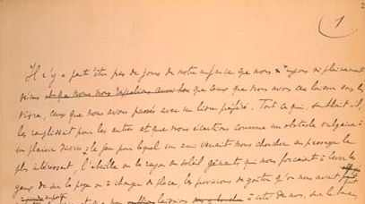 Extrait du texte "Sur la lecture", écrit par Marcel Proust et paru en 1906 - Marcel Proust / BnF- Département des Manuscrits