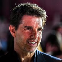 Tom Cruise en 2018 lors de la tournée de promotion de Mission Impossible