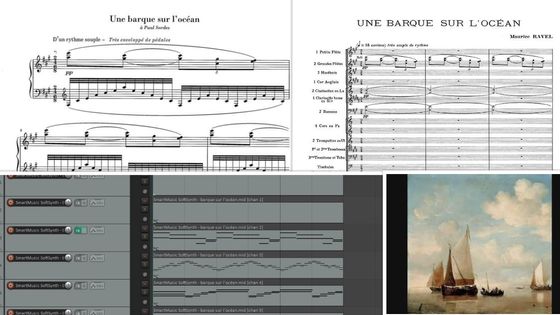 Barque sur l'océan : du piano vers l'orchestre