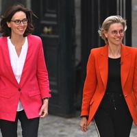 Amélie de Montchalin, ministre de la Transition écologique et Agnès Pannier-Runacher, ministre de la Transition énergétique à Paris le 20 mai 2022.